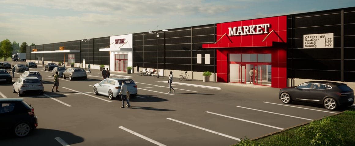 Handelslokaler för Motonet, JYSK m.m., Ersboda, Umeå